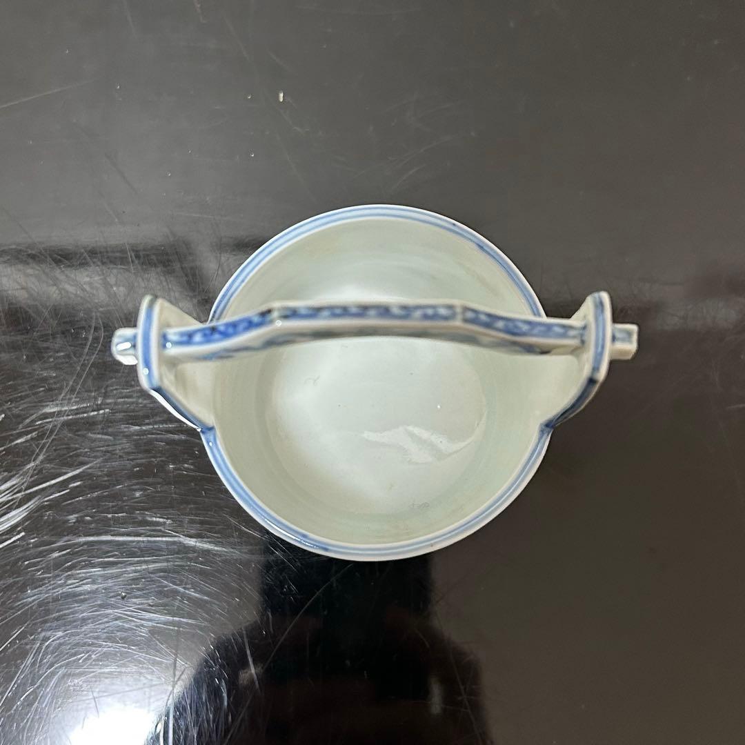 染付吉祥文手桶茶入　茶道具懐石鵬雲斎坐忘斎淡々斎即中斎而妙斎棗水指茶杓水屋茶碗釜