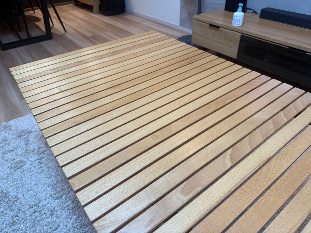 マエ　FIELDOOR ウッドロールトップテーブル 120