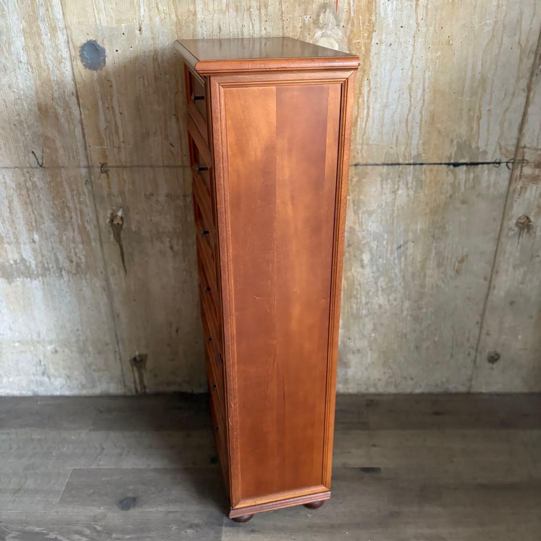 イタリア　象嵌7段チェスト　ミドルチェスト　ヴィンテージ