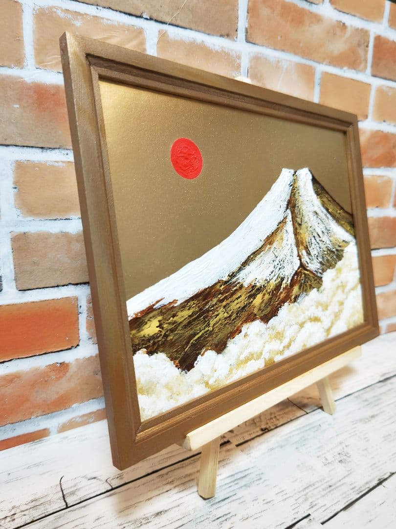 油絵 絵画【黄金富士山】