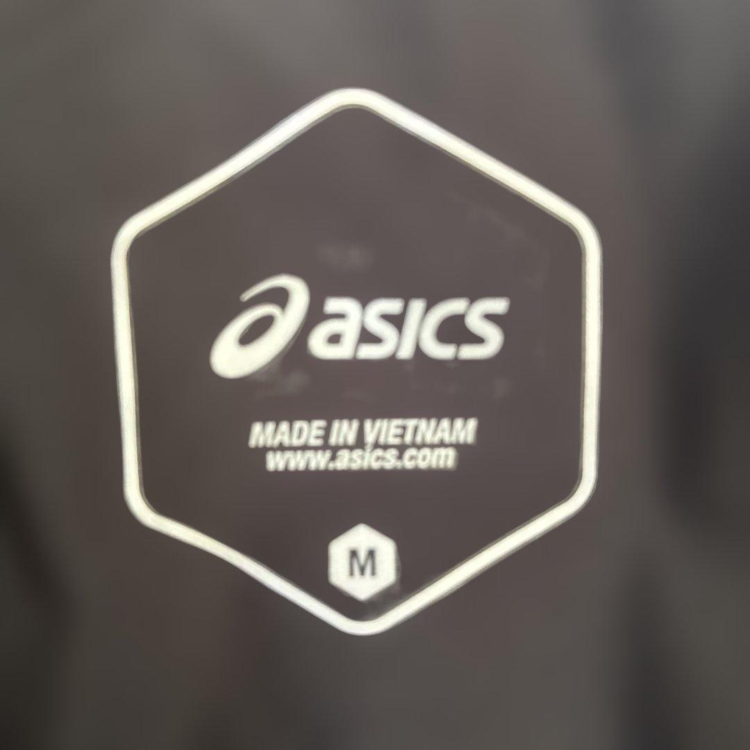 ASICS フード付きロングダウンコート 黒