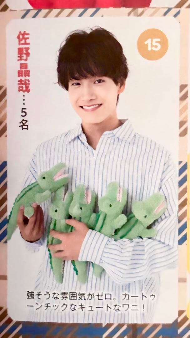 Aぇ!group 佐野晶哉 Myojo ぬいぐるみ