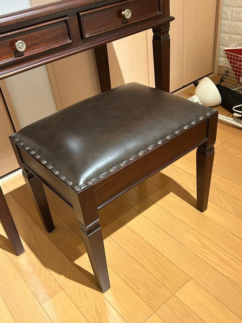 マホガニーデスク　マホガニードレッサー　チェア