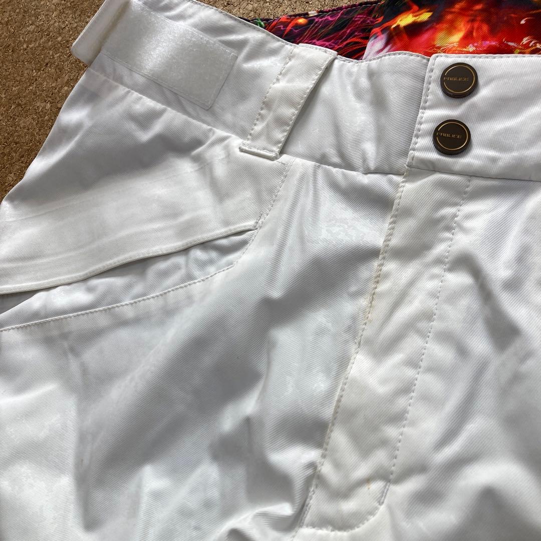 ファブリス FABLICE スキーパンツ スキーウェア スノボM白UNISEX