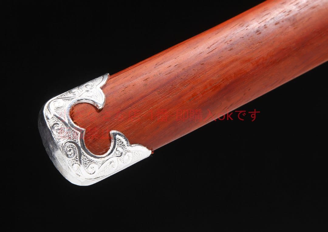 曲げ金擬銀素装唐横刀赤木金マンガン鋼 古兵器 武具 刀装具 日本刀 模造刀居合刀