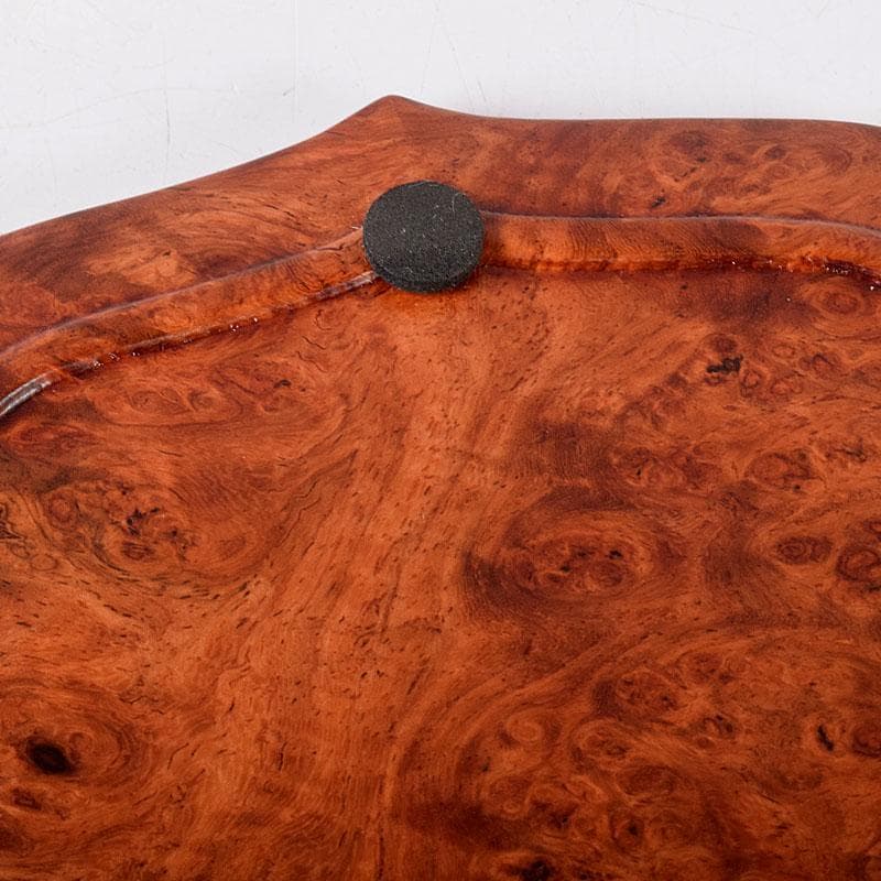 中国　花梨葡萄木瘤木　煎茶盆　香盆　輪花盆　M　8021E