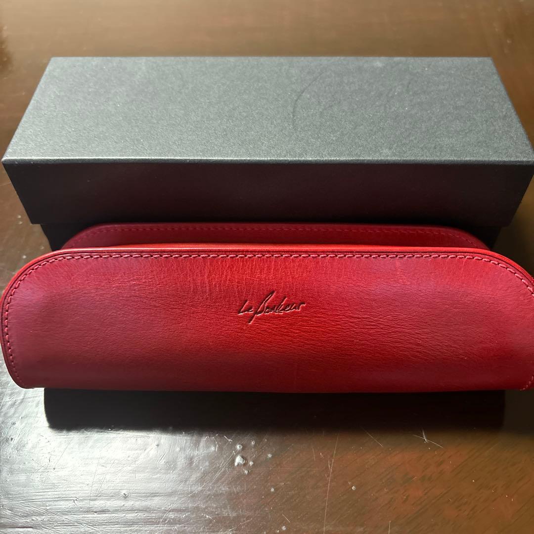 ルボナー デブペンケース　ブッテーロ赤