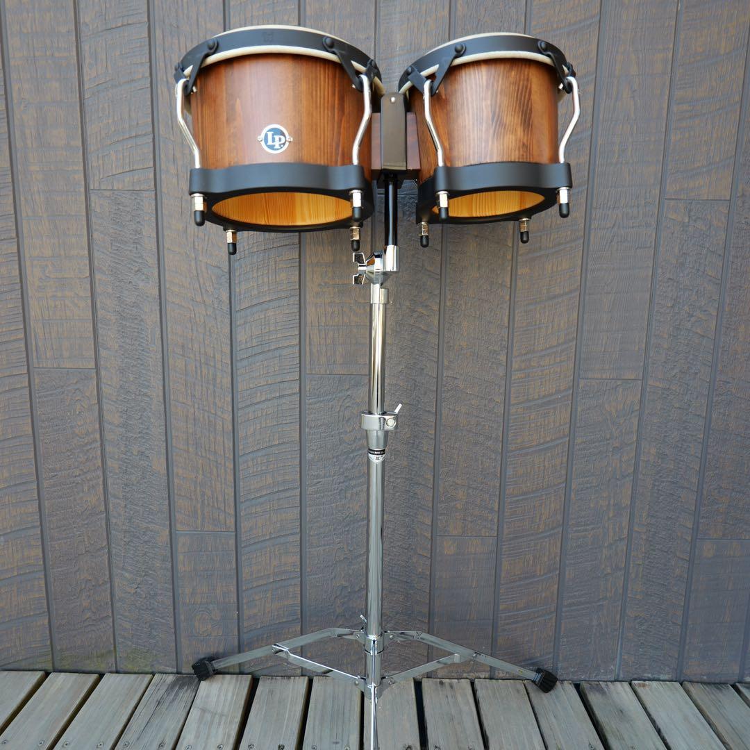 LP マタドール　ウイスキー・バレルボンゴ 、キャリングケース、スタンド付き