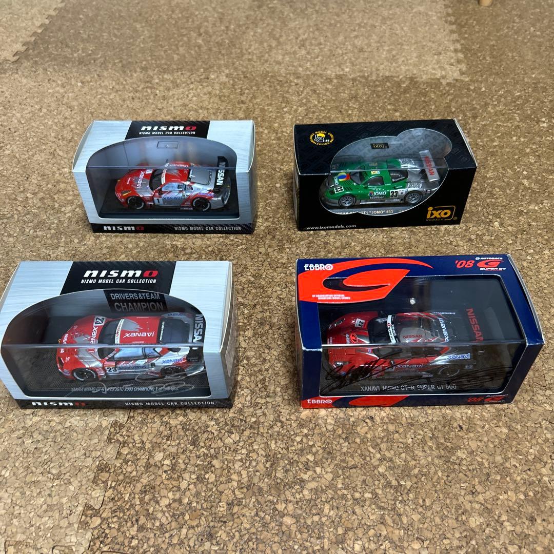 XANAVI NISMO GT-R他 本山哲 直筆サイン入りミニカー 4台セット