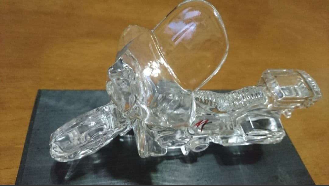【オートバイオブジェ】イギリス製ガラスアンティーク