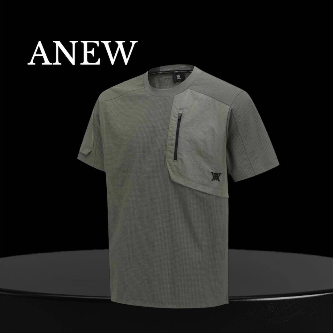 新品⭐️タグ付き ⭐️Ｌ　ANEW メンズ トップス　カーキ　人気セットアップ