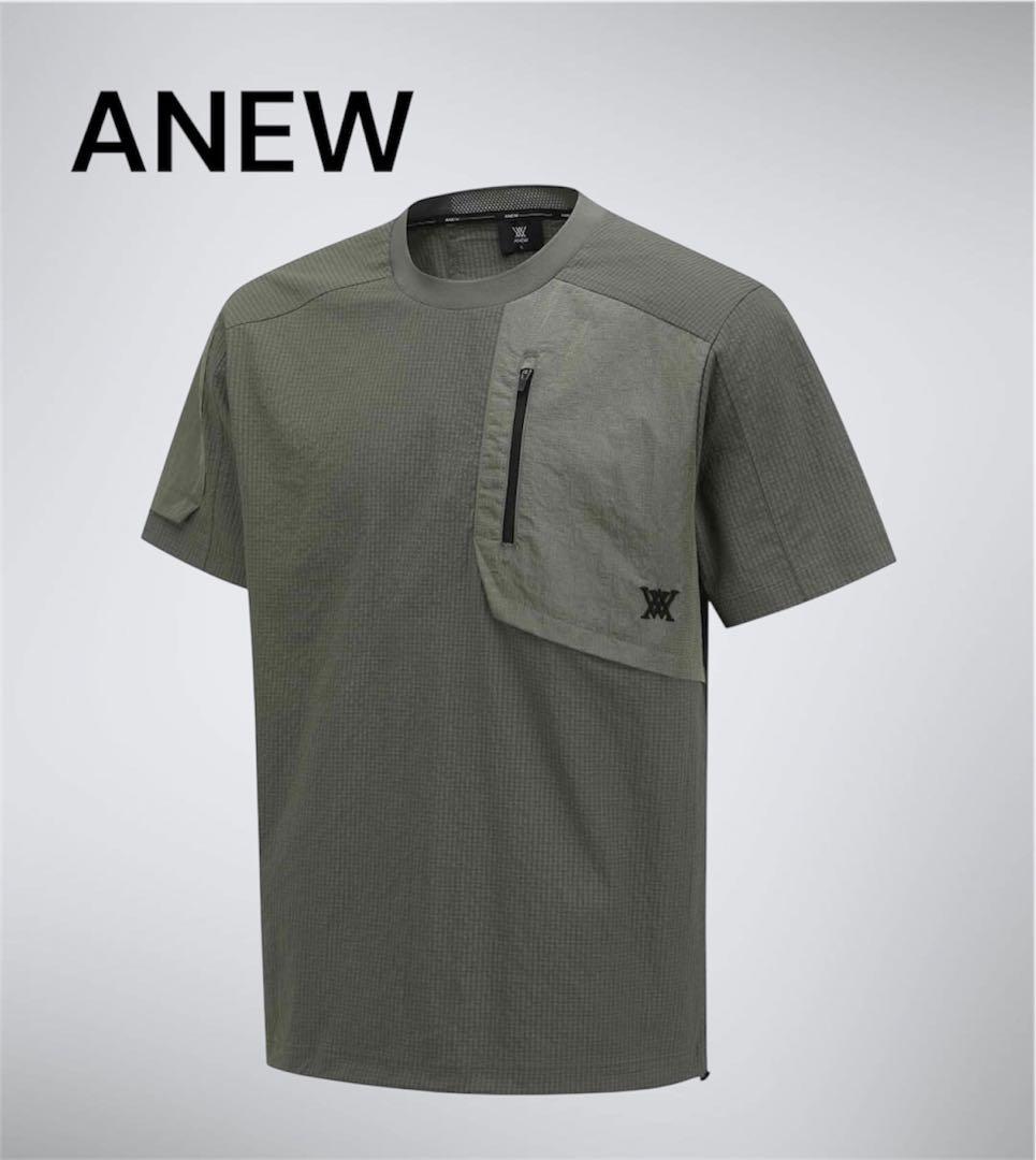 新品⭐️タグ付き ⭐️Ｌ　ANEW メンズ トップス　カーキ　人気セットアップ