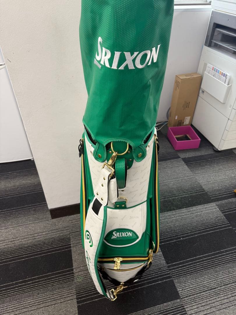Srixon キャディバッグ 緑/白 レクサスマスターズ松山英樹