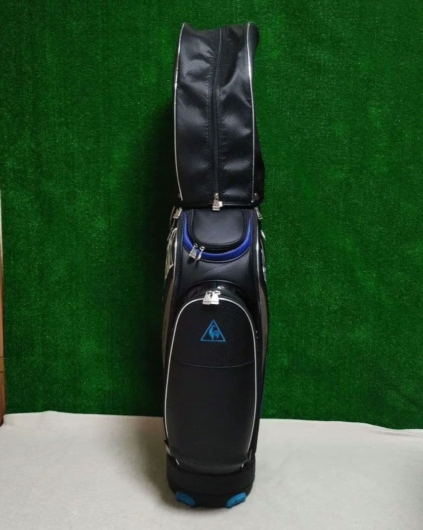 le coq sportif キャディバッグ ブラック/ブルー