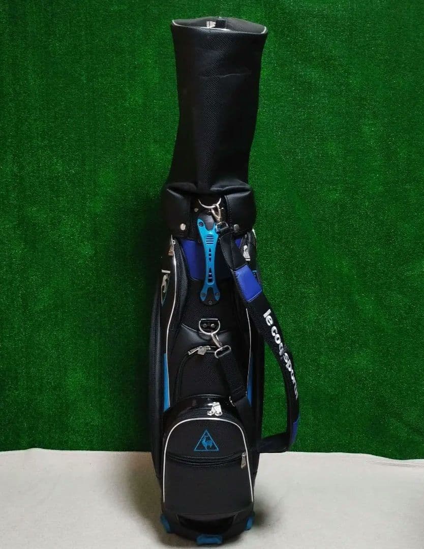 le coq sportif キャディバッグ ブラック/ブルー