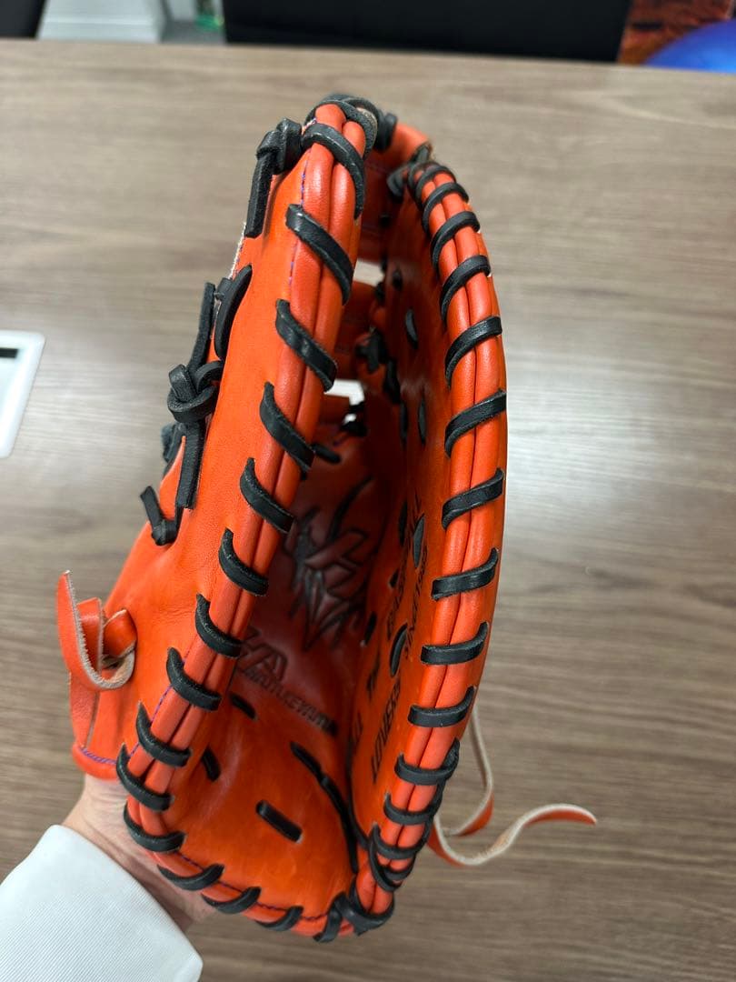 オレンジ レザー 軟式グローブ JH