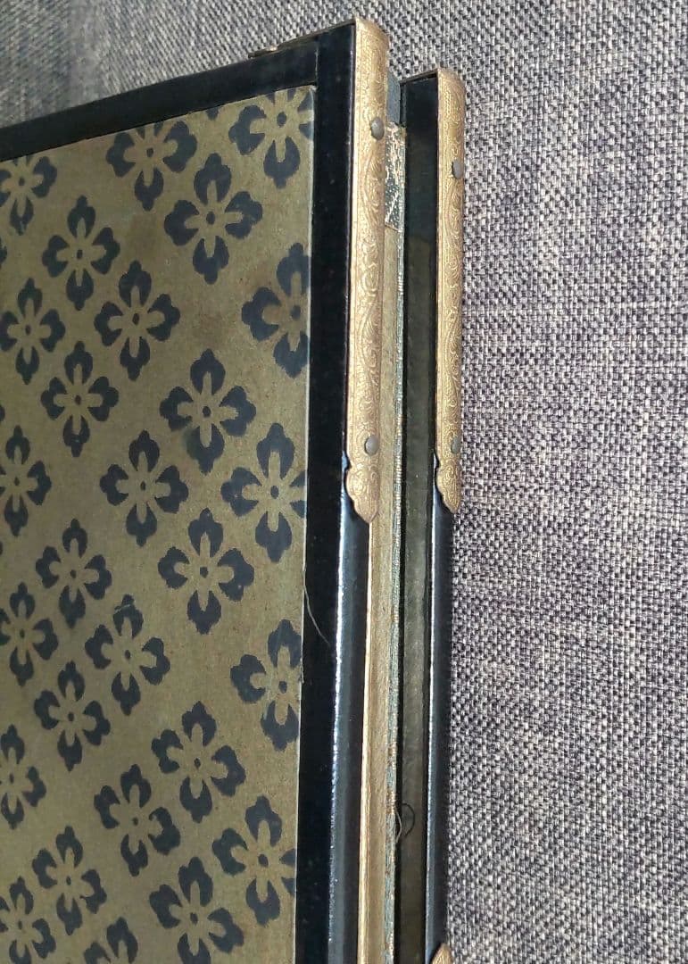 日本画 梅に山鳥図 屏風