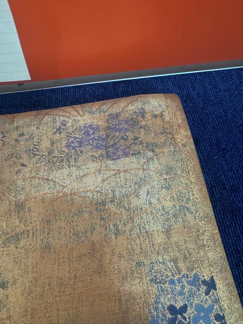 2670袋帯 古代彫金紋 西陣織 金糸　高級上質上品　約440cm 未使用