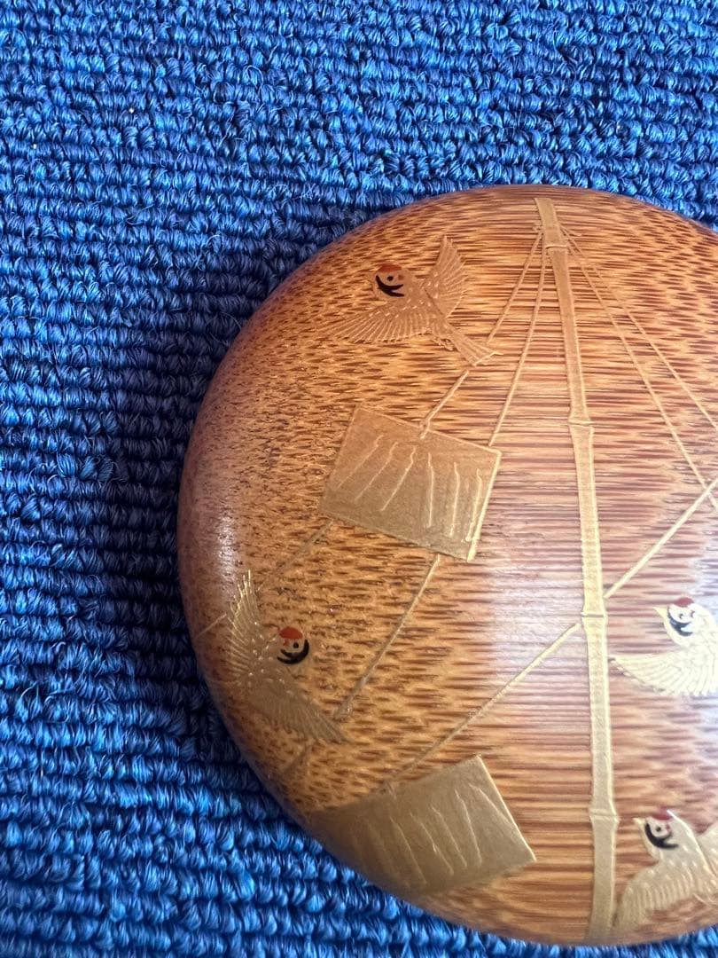 1432  鳴子蒔絵　竹　香合　工芸品