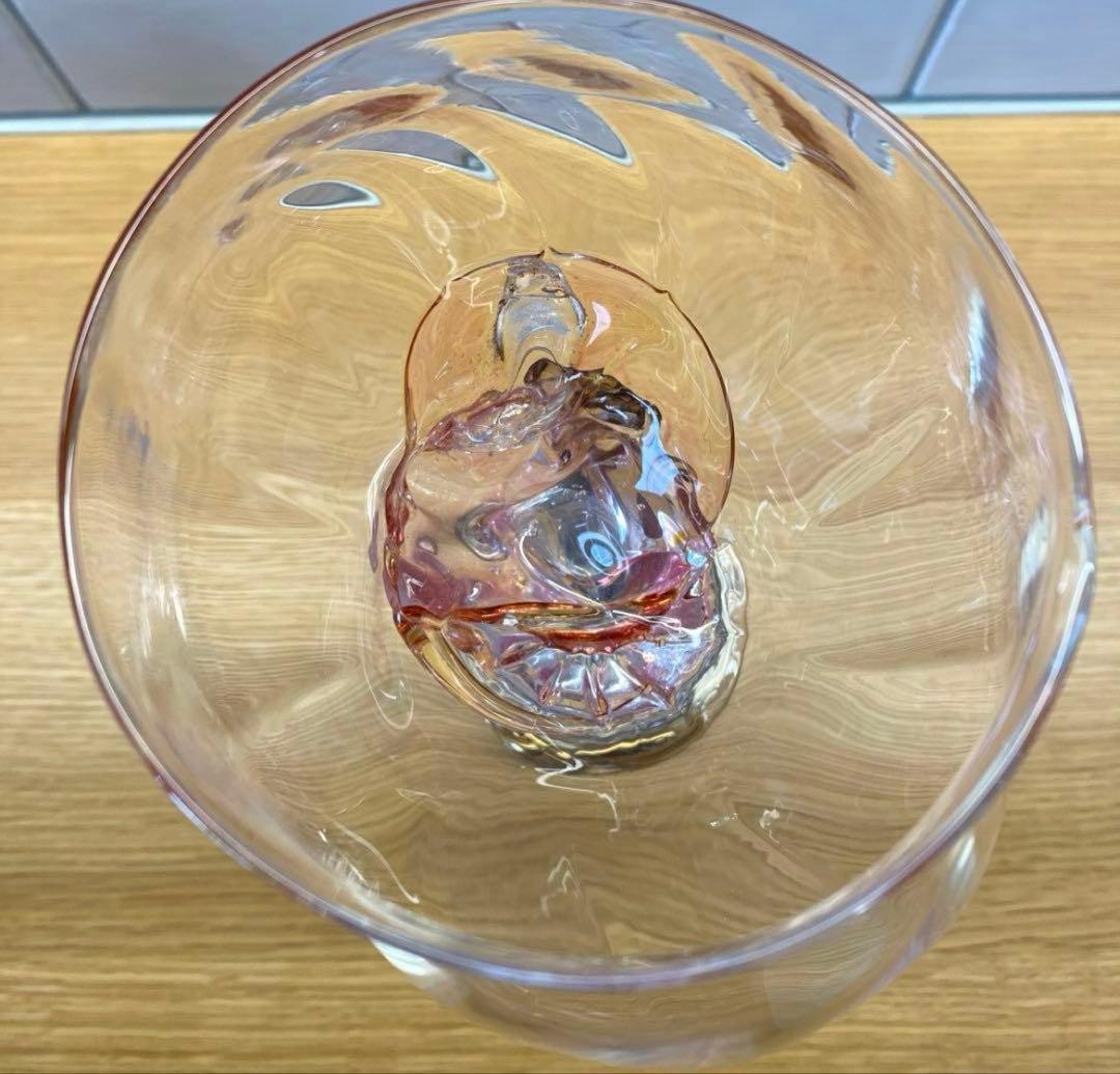 河内麻子　asako kawachi ワイングラス　ガラス　ガラスアート