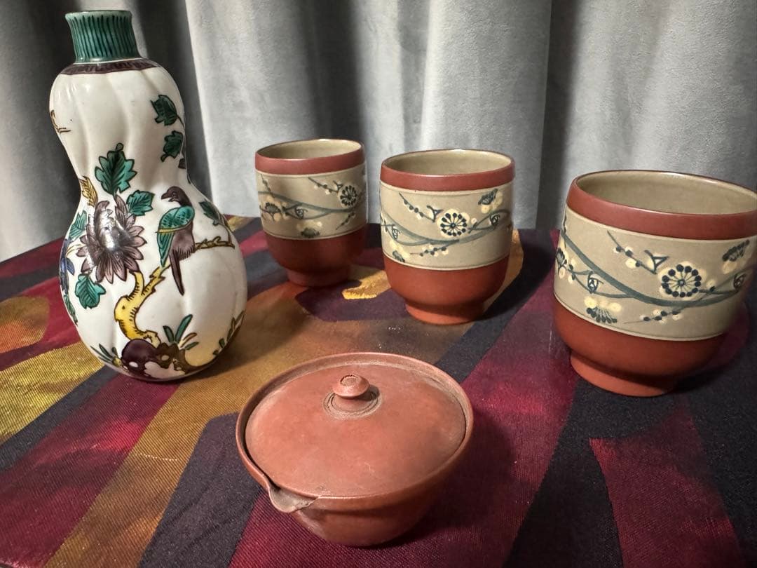 CY5-8 常山 急須　八十吉　赤水湯呑　骨董品　保管品