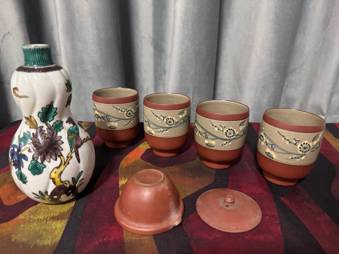 CY5-8 常山 急須　八十吉　赤水湯呑　骨董品　保管品