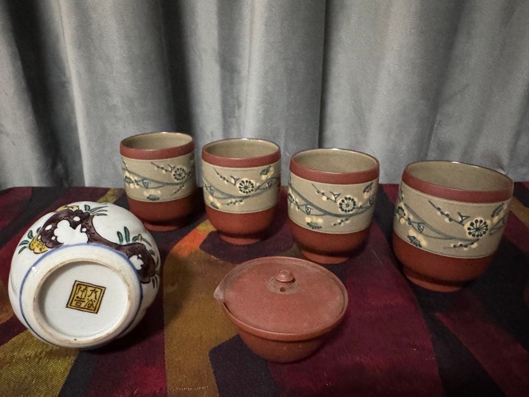 CY5-8 常山 急須　八十吉　赤水湯呑　骨董品　保管品