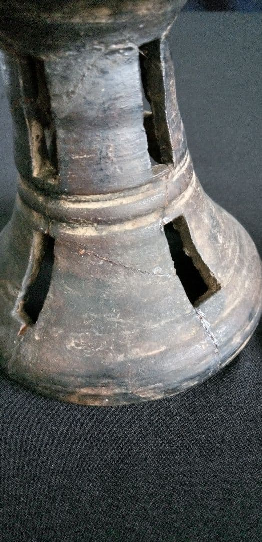 須恵器、土器線刻模様の陶器香炉