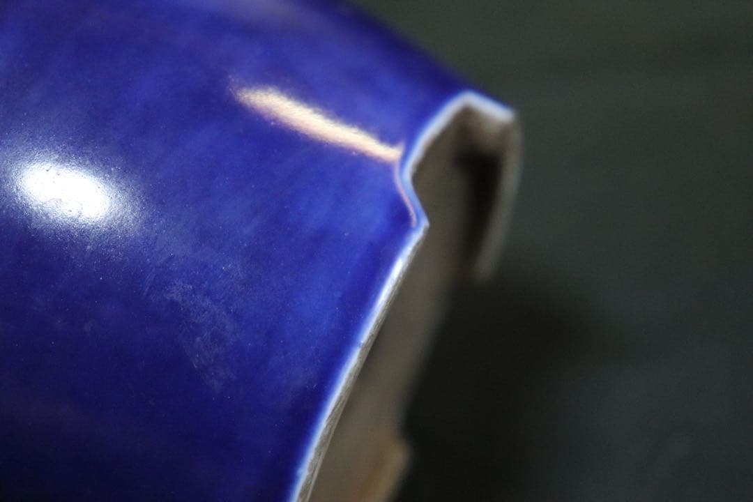 時代　藍釉ミニ盆栽鉢　送料込み0727