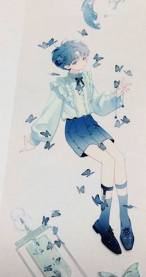 J820＃蝶舞晨曦(水晶)刺猬家切り売り海外人物マステ男の子