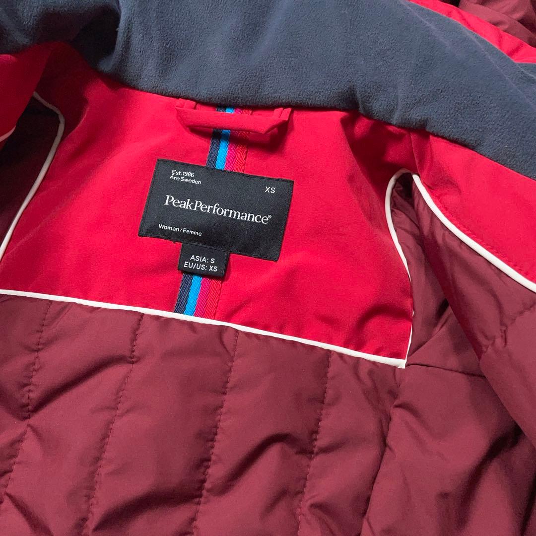 ピークパフォーマンス スキーウェア レディースS 赤 セットアップ 上下 山登り