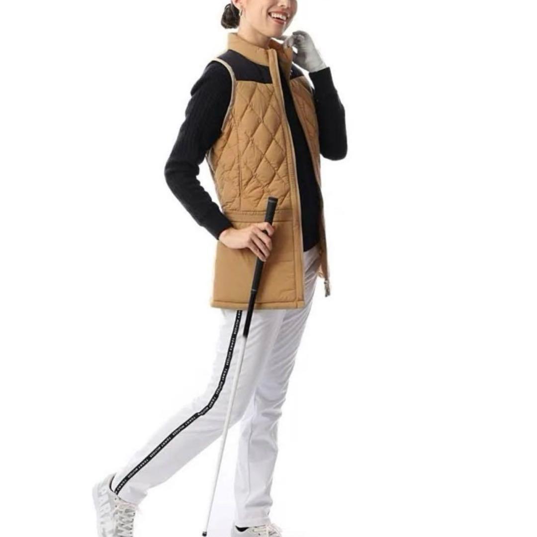 Callaway キャロウェイ　ゴルフウエア　ダウンベスト　ロング丈　ベージュ