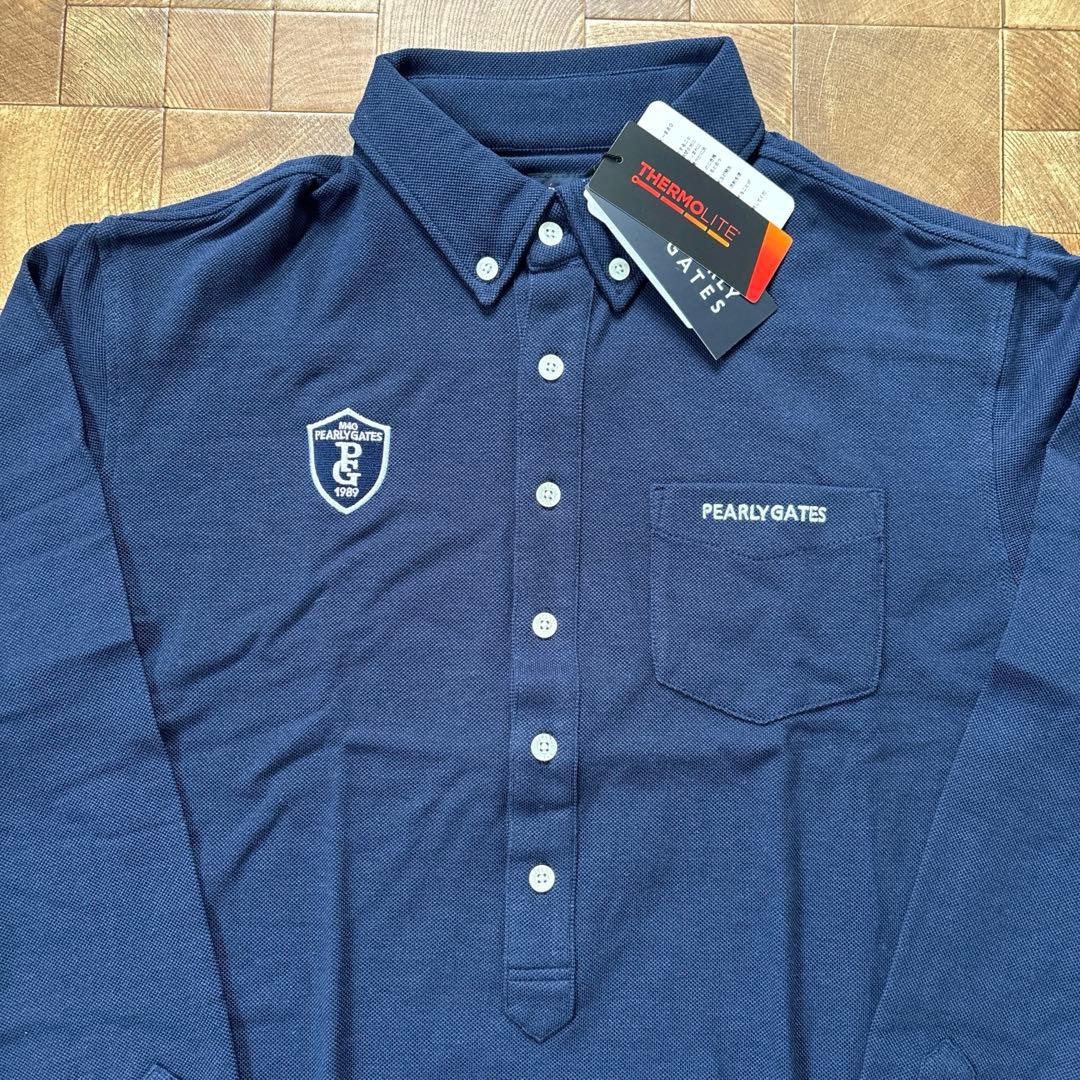 新品タグ付き　PEARLY GATES ネイビー ポロシャツ サイズ5 メンズ