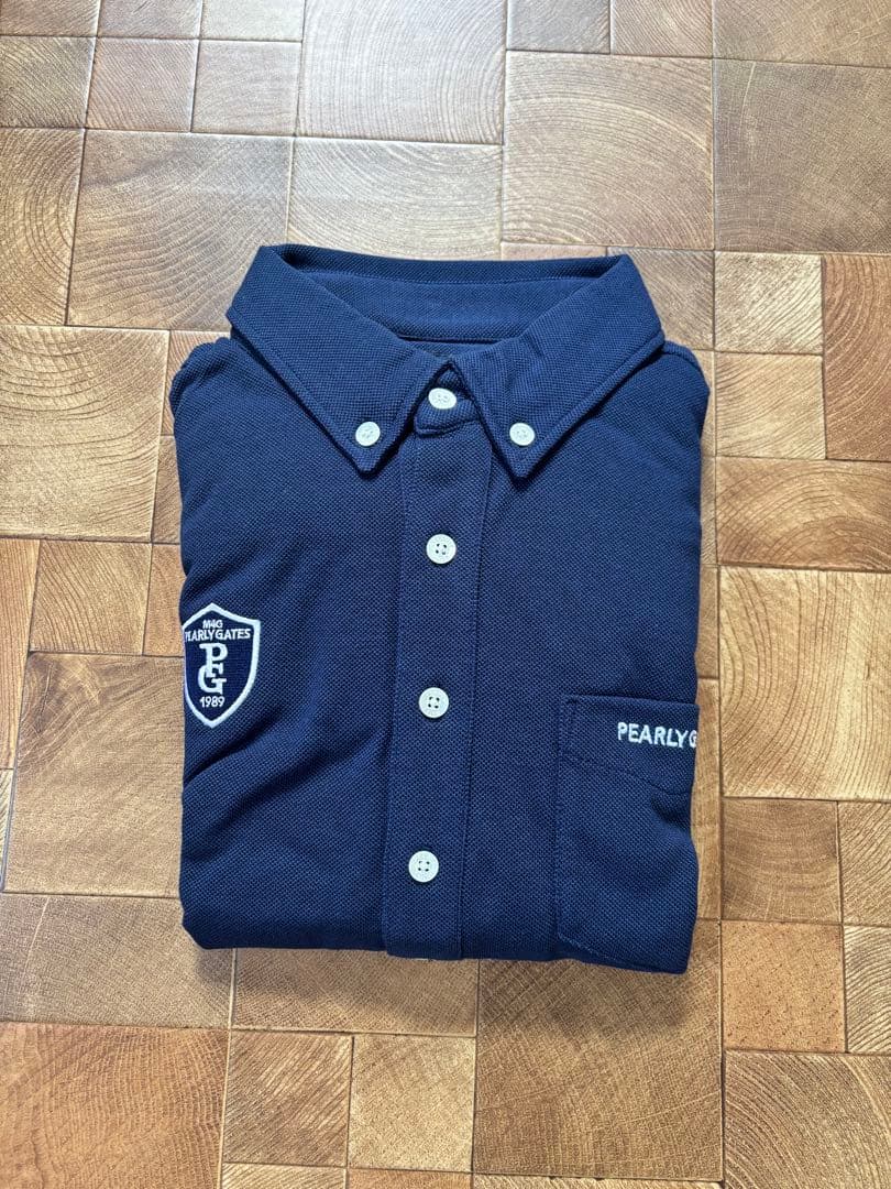 新品タグ付き　PEARLY GATES ネイビー ポロシャツ サイズ5 メンズ