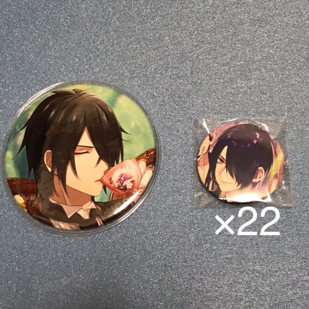 白と黒のアリス　ろろアリ　100ミリ缶バッジ　オトメイト冬の市　缶バッジ　レイン