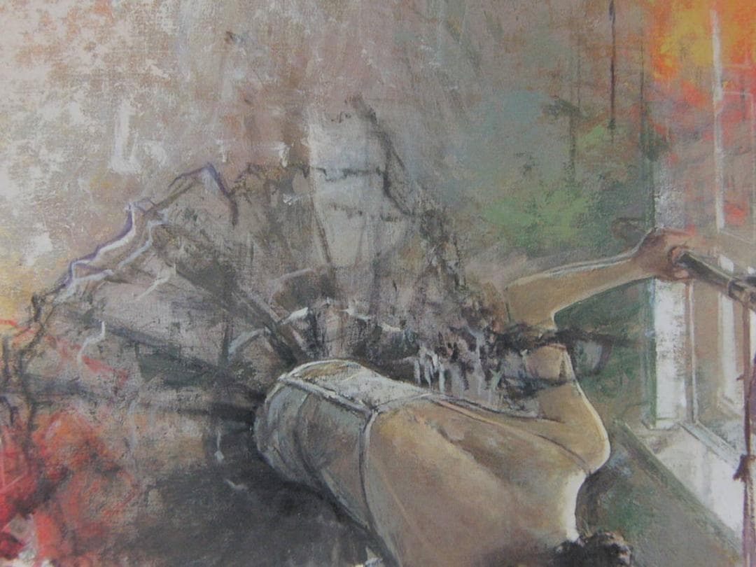 寺井重三、【レッスンの合い間’01】、希少な額装用画集より