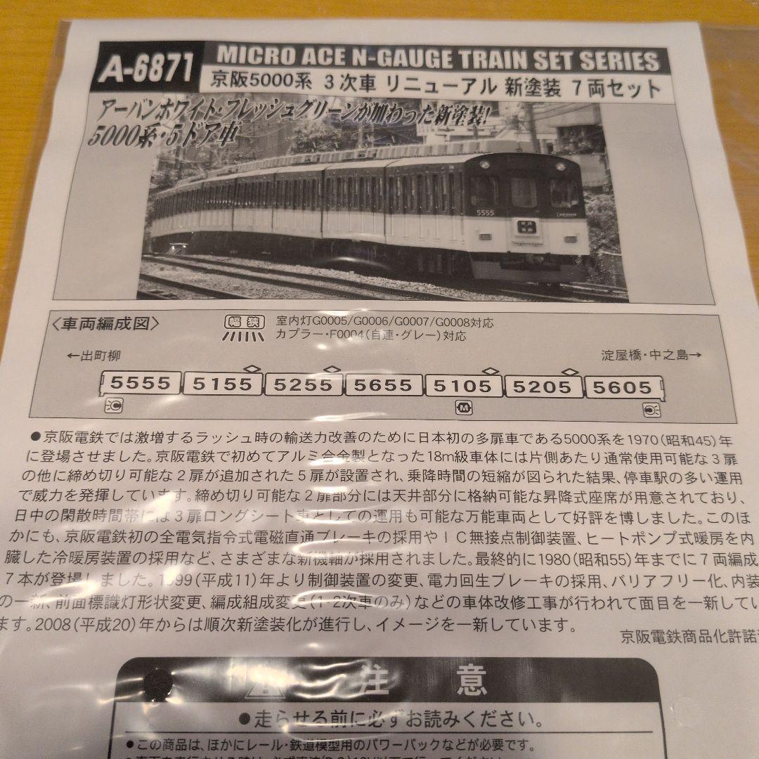 A-6871 京阪5000系3次車 リニューアル新塗装 7両セット