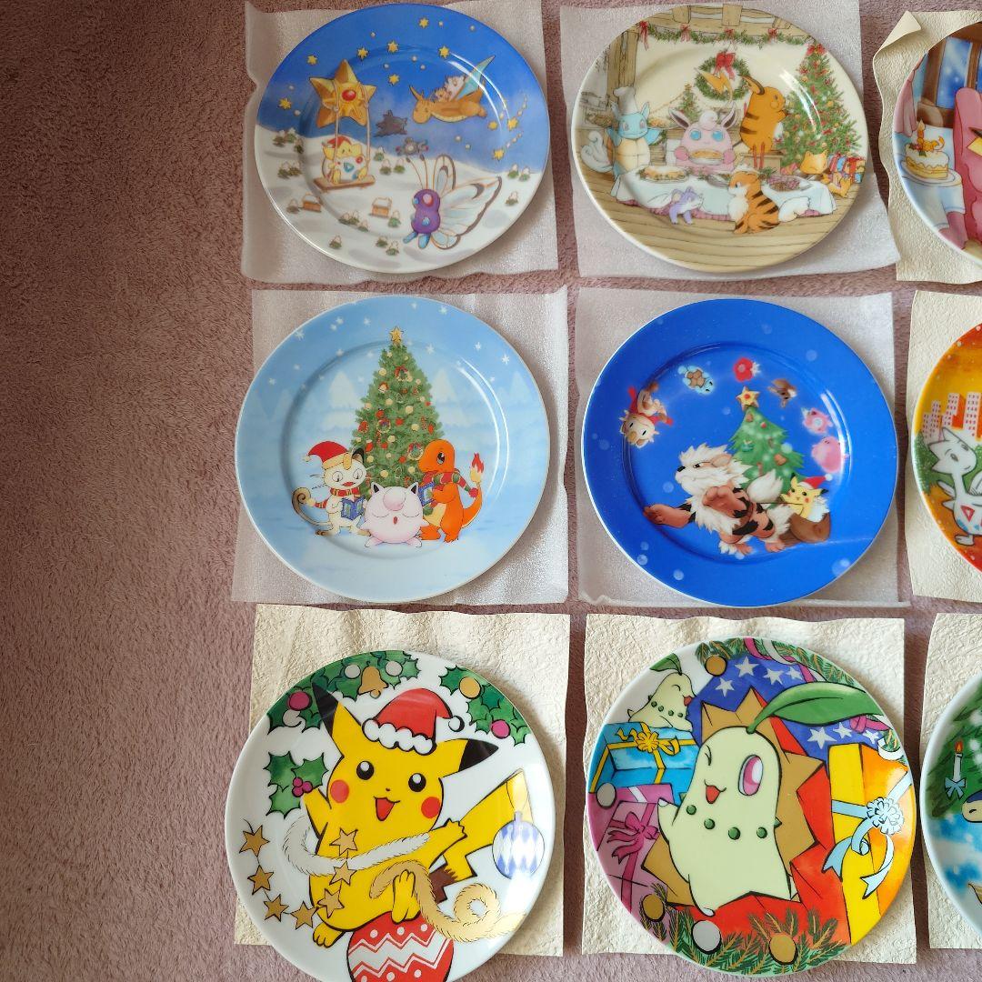 【レア/未使用】 ポケモン クリスマスプレート12枚 まとめ売り