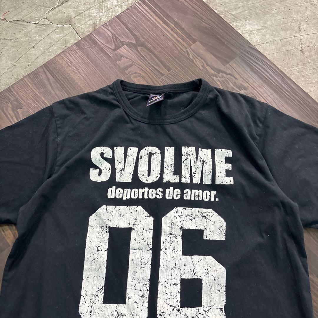 8SM2 svolme サッカー　半袖Tシャツ　ブラック　L 古着used