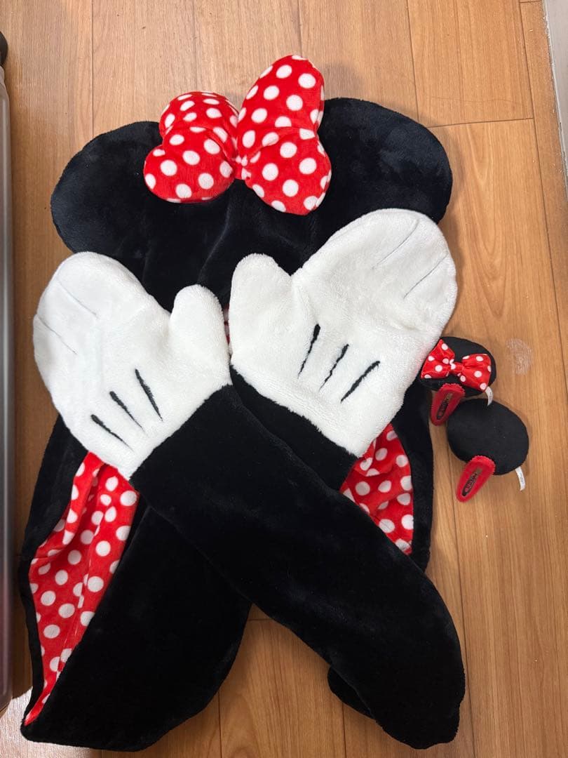 ミニーマフラーキャップ、ヘアピン