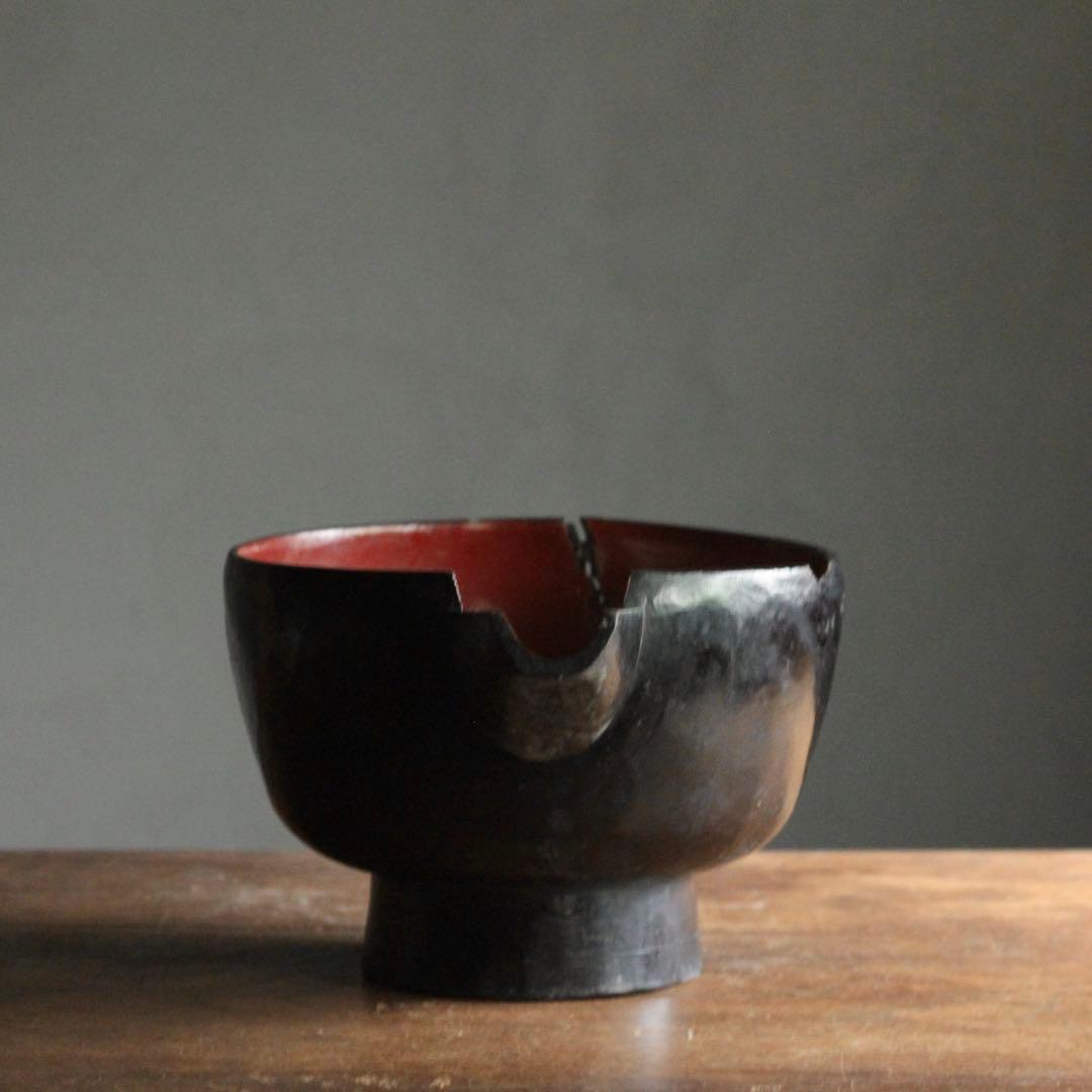 古い 酒上げ 酒器 漆器 片口 古美術 古道具 アンティーク 割れ欠け 朽木塗