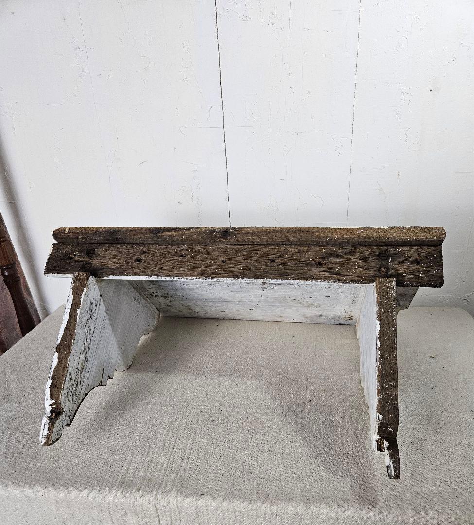 フランスアンティーク 古い木のウォールシェルフ 壁掛け 飾り棚 ラック シャビー