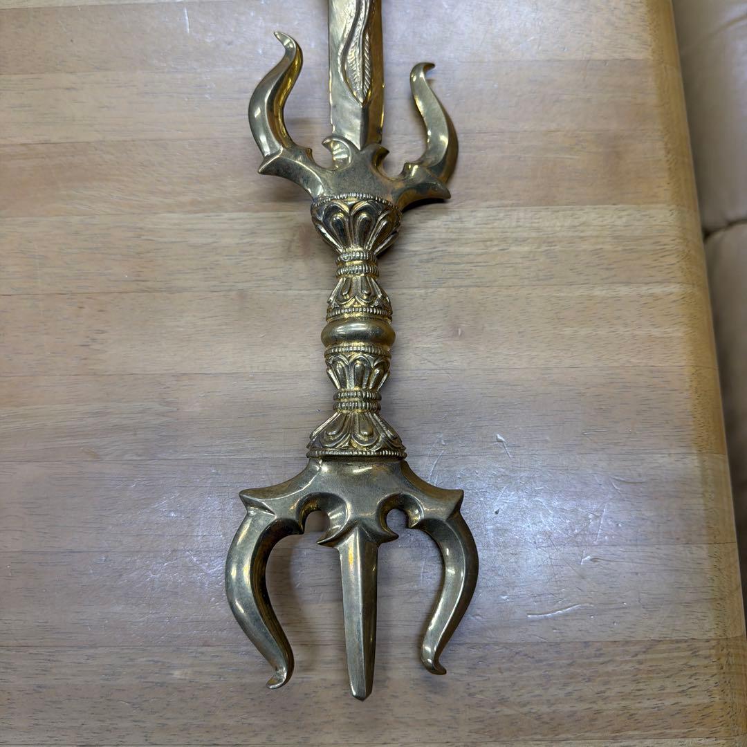 真鍮製倶利伽羅不動尊装飾品