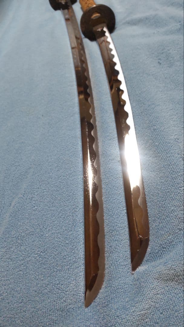 (模造刀}大刀、小刀と台座SET