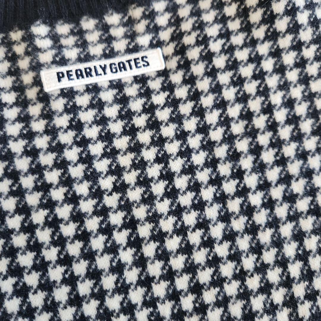 パーリーゲイツ 千鳥格子 カシミヤ混 ニット メンズ PEARLY GATES