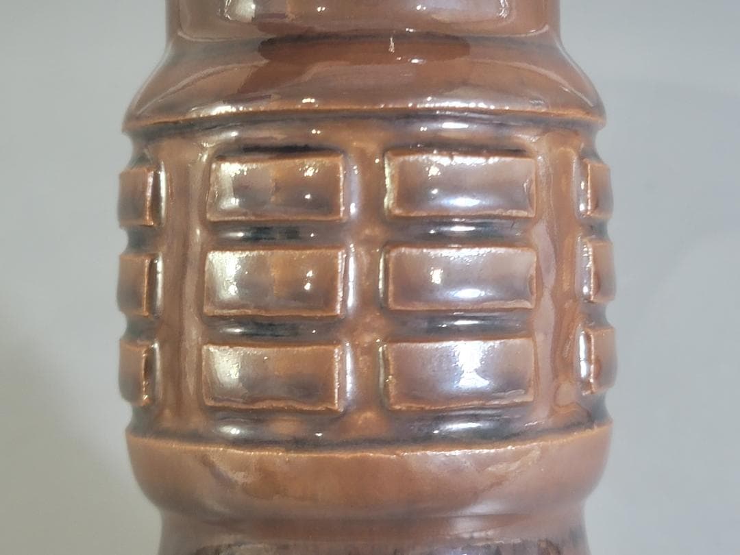 古美術 膳所焼 尊式 算木 花瓶 美品 DT189