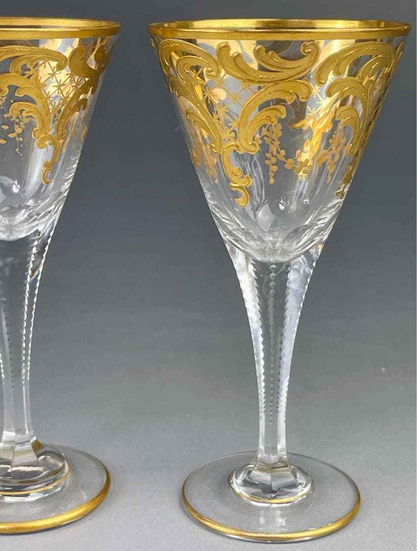 【美品】モーゼル 金彩 ショットグラス リキュール ２客セット スプレンティッド