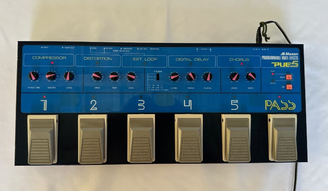 Maxon PUE-5 ギターマルチエフェクター ACアダプター付属