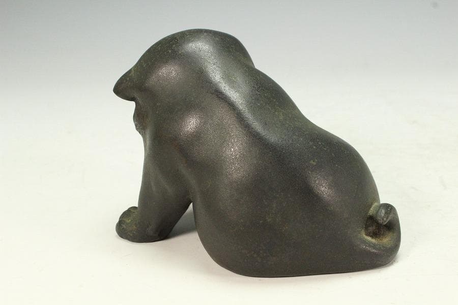 古銅 小狗 置物(K-A814)