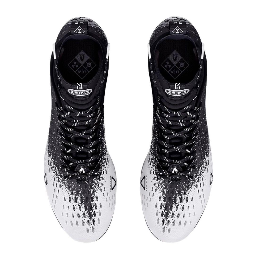 アンダーアーマー 28 スポットライト アメフト スパイク シューズ 黒 靴 m